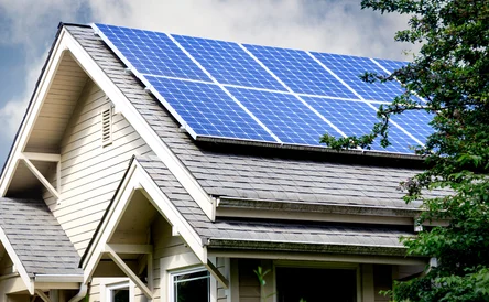 Solar Panels on Roof of Home