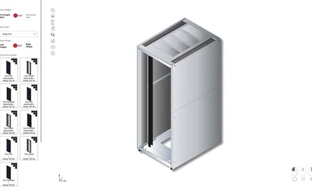 electronics cabinet configurator, server cabinet, server rack, networking rack