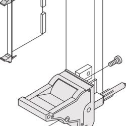 Inserter/Extractor Handle Type IEL, Black Lever, Grey Button, Top; 10 pieces