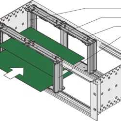 Board Cage for Horizontal Board Installation, 3 U, 20 HP