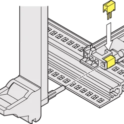 Guide Rail With Coding IEEE ESD Clip, Alignment Pin