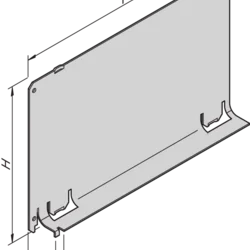 Air Baffle Without Front Panel, 3 U, 4 HP, Depth 220 mm