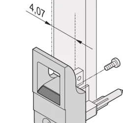 Inserter/Extractor Handle Type IET, Grey Lever, Black Button, Top, 10 Pieces