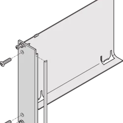 Air Baffle, U-Front Panel, Refrofit Shielding, Textile, 3 U, 4 HP, 220 mm