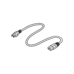 Mains Cable, USA to IEC C13, 2.5 m, Black
