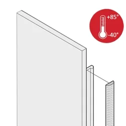 Front Panel EMC Textile Shielding Kit, -40… +85°C, 3 U; 10 pieces