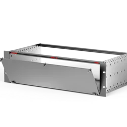 Front Panel Kit, Unshielded, Bottom Hinged, 3 U, 84 HP, 2.5 mm, Al, Anodized