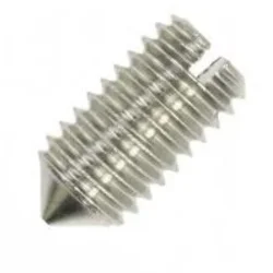 Grub Screw, Slotted, M2.5 x 8 mm, Steel Nickel Plated; 100 pieces