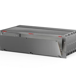 Front Panel Kit, Shielded, Bottom Hinged, 3 U, 84 HP, 2.5 mm, Al, Front Anodized, Rear Conductive