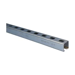 C-Channel Type E4, Perforated, 3,000 mm x 38 mm x 15.5 mm x 2 mm