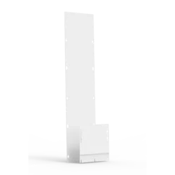 Universal Free-Stand Barrier Panel, 90.13x17.64, White, Steel