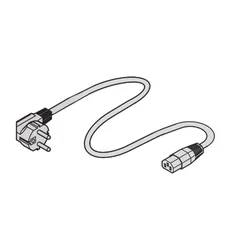 Mains Cable, SCHUKO/UTE to IEC C13, 2.5 m, Black