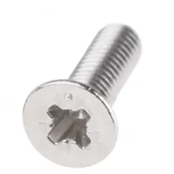 Countersunk Screw, Raised, Cross Recess, M2.5 x 8 mm, Steel Nickel Plated; 100 pieces