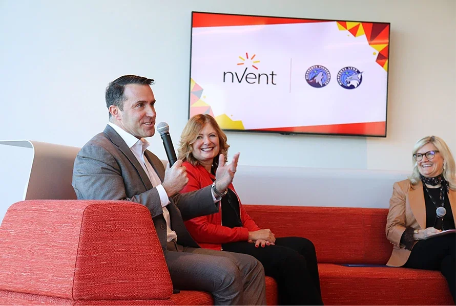 nVent Hosts Fireside Discussion with Minnesota Timberwolves and Lynx CEO Story Image