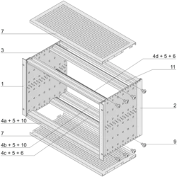 EuropacPRO 19" Subrack Kit for Backplane diagram