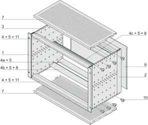 EuropacPRO 19" Subrack Kit for Backplane diagram