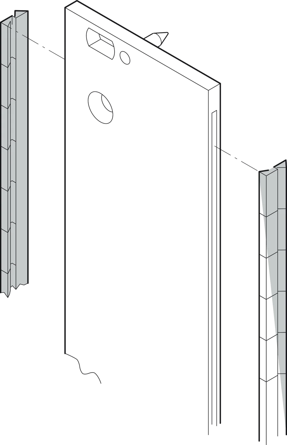SST emc shielding for front panels 19inch bracket/corner profile